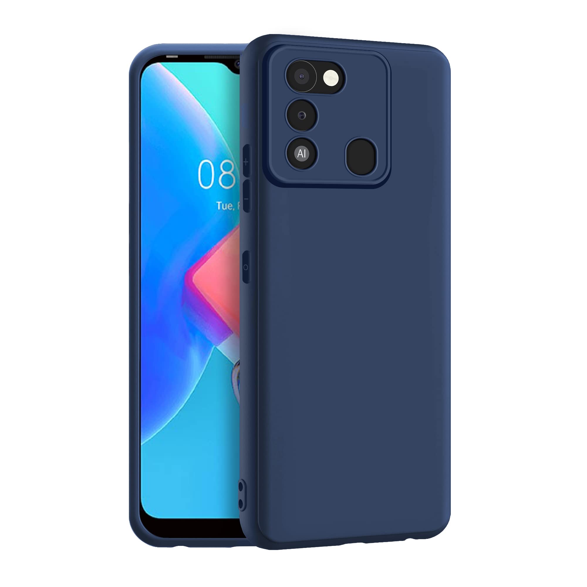 CEDO Tecno Spark 8c Back Cover | Camera Bump Protection & Ultra Slim | Matte Soft Silicon Shock Proof Rubberised Back Case Cover (Blue) (B09XVBXY2Q) Amazon Price History, Amazon Price Tracker