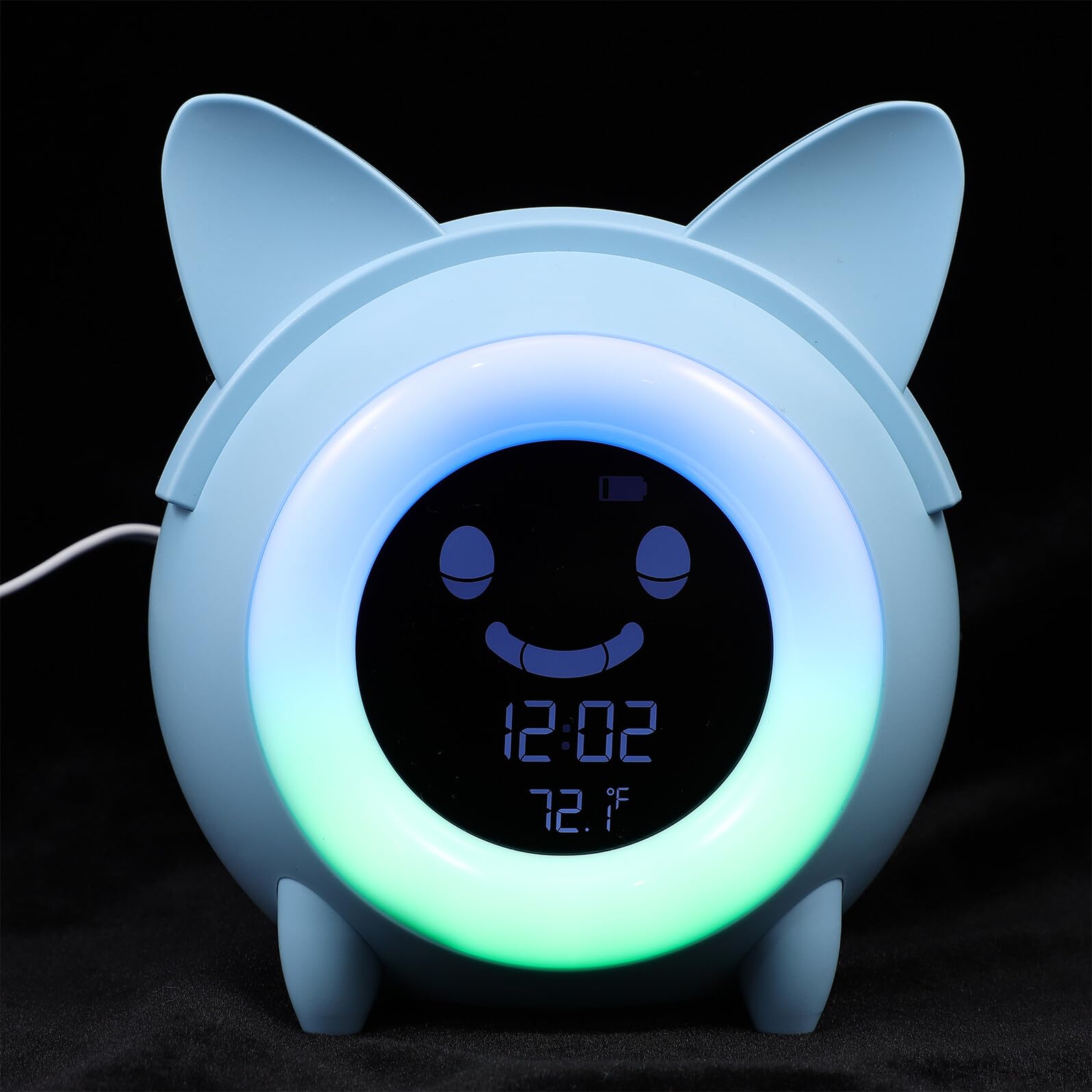 Réveil numérique pour filles et garçons Baluue, cadeau créatif avec veilleuse LED bleue