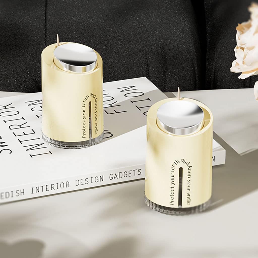 Zahnstocherspender, Zahnstocherbox, modischer Halter aus Kunststoff, automatischer Tischhalter für Zuhause