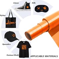 Hengrongshen Narancssárga Vasalható Vinyl Fólia 30,5cm x 150cm - Hőtranszfer Flexfólia Plotter Eszközökkel Cri-Cut és Silhouette DIY Pólókho 4