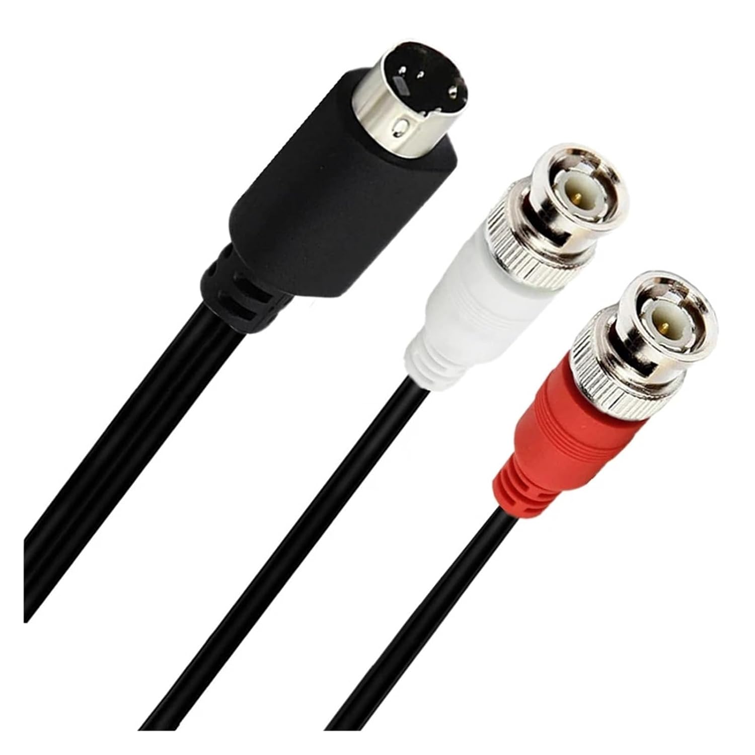 S-Video M1ni DIN 4Pin Male 'Y' Cord MD 4P to 2BNC Female Used for Monitoring Systems, TV Set-top Boxes, Capture Cards(Female,1.5m)