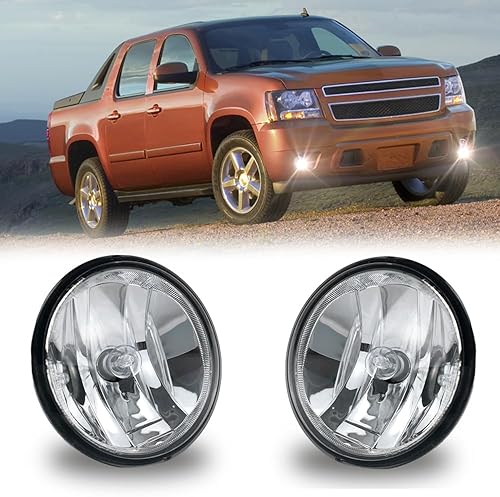 WILD BEAR Luces antiniebla de repuesto para Chevy 07-14 SuburbanTahoe07-13 Avalanche10-13 Camaro15-16 Colorado15 SilveradoGMC AcadiaYukonYukon con