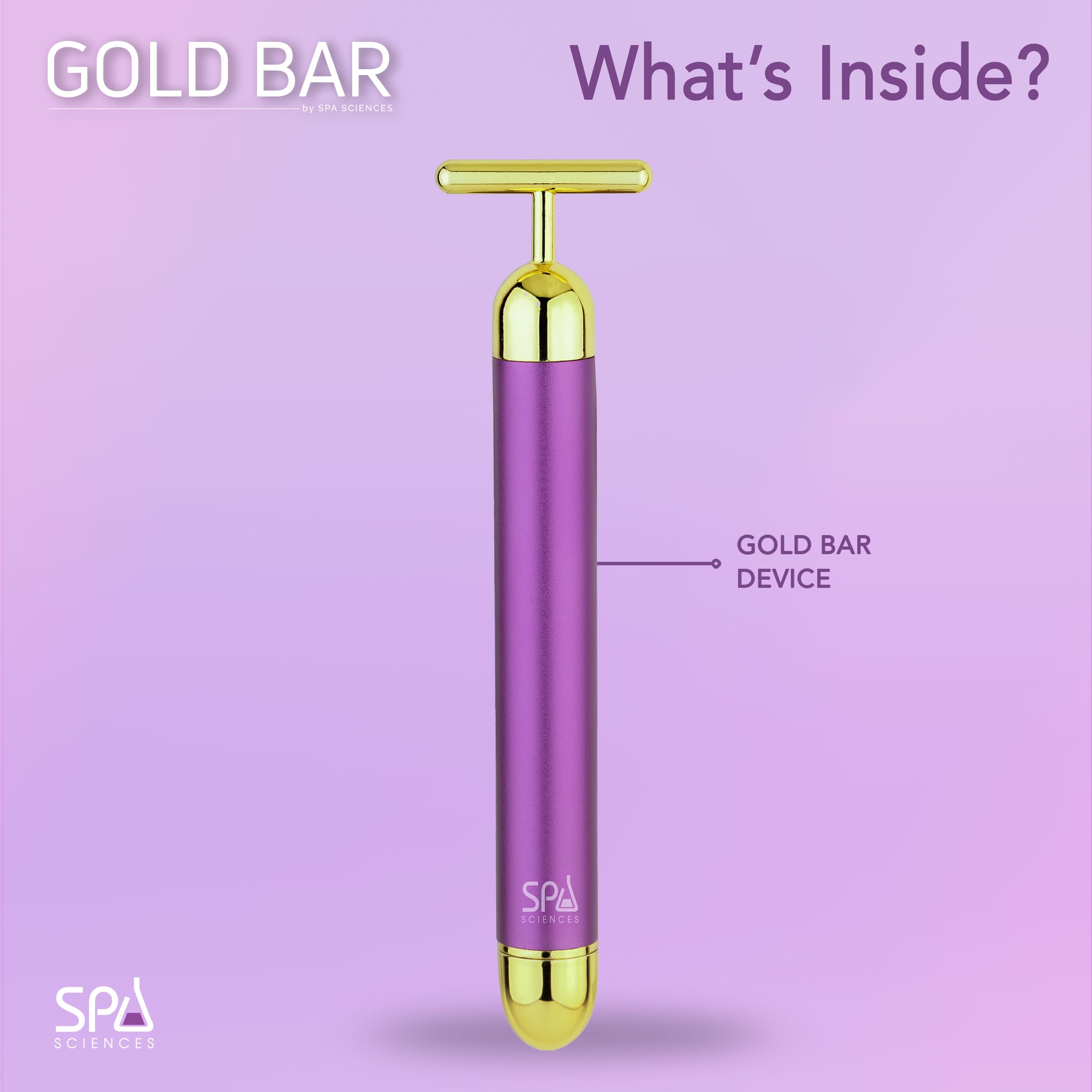 Amazon.com: SPA SCIENCES Gold BAR - Vibrating Face Lift Bar
