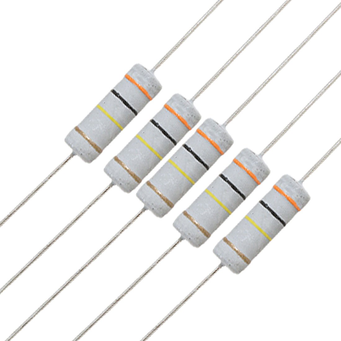 Aexit 10 x Fixed Resistors 3W 500V 300K ohm Metal Oxide Film Single
