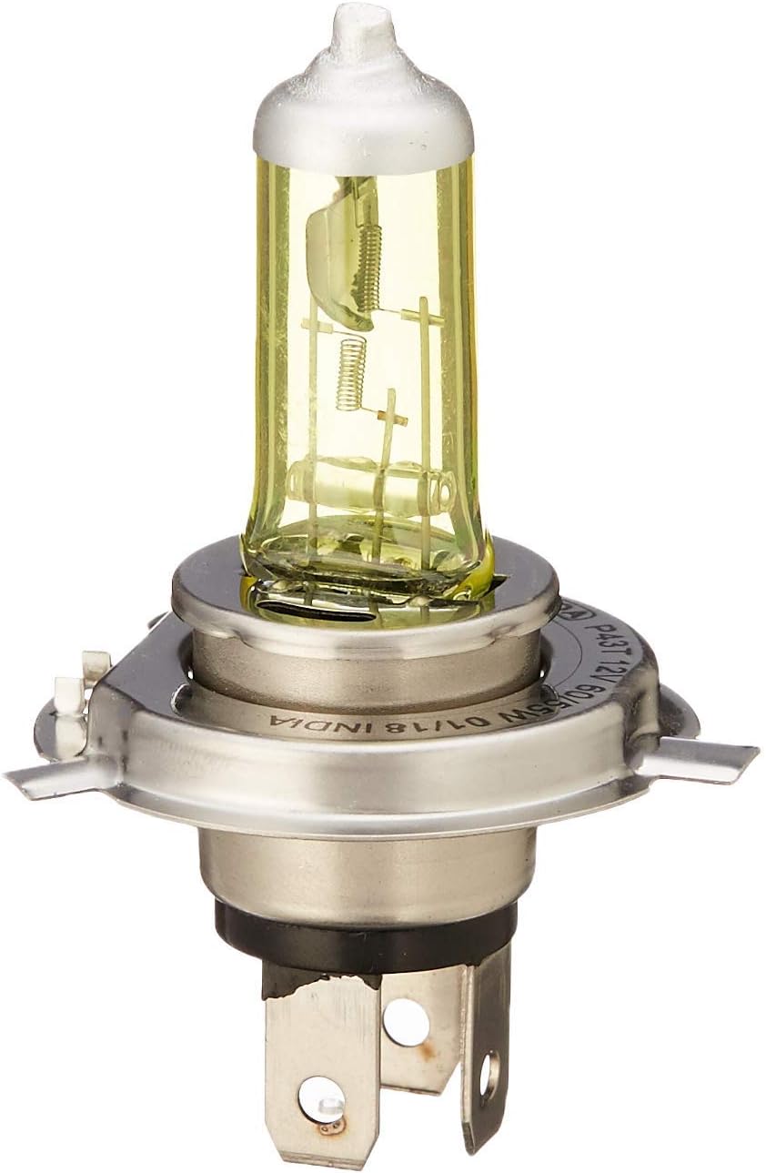 H4-5033 H4 12V 60/55W Ultimate Yellow-Head Light All Weather Halogen Bulb Quartz Glass - Pack of 1