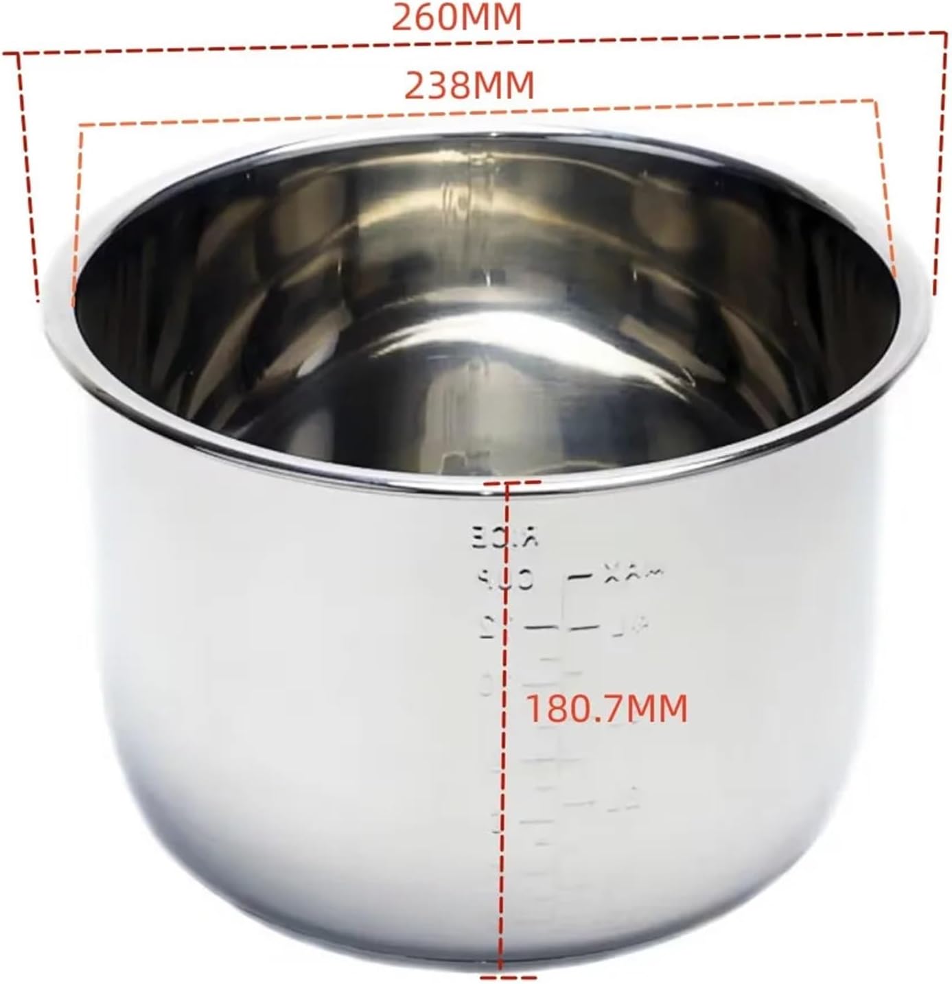8L 304 Stainless Steel Inner Pot Universal Rice Cooker Pressure Double Bottom Replacement