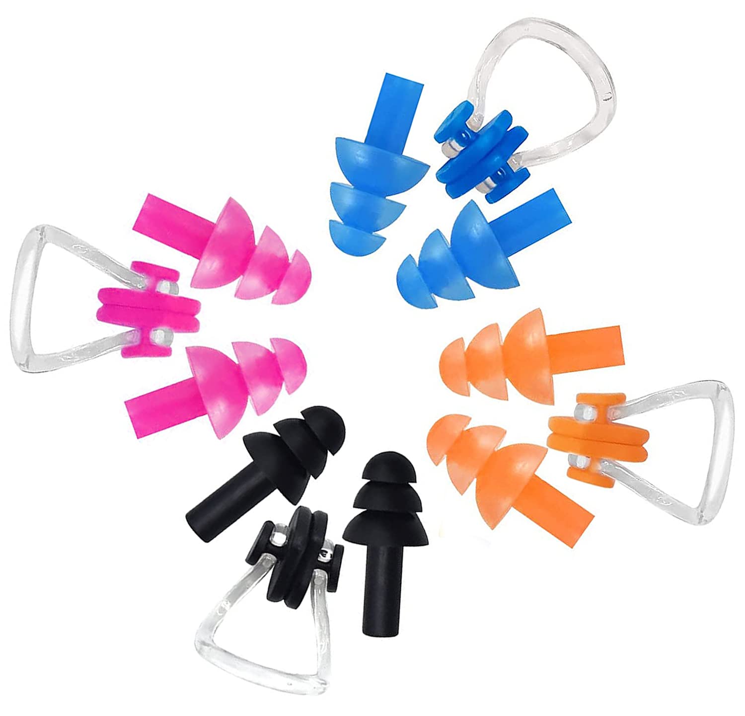Spanker 4 Sets Waterproof Silicone Swimming Earplugs Nose Clip Plugs,Ear & Nose Protector Swimming Sets,Color Vay Mary SSTP (B09J2CMRWP) Amazon Price History, Amazon Price Tracker