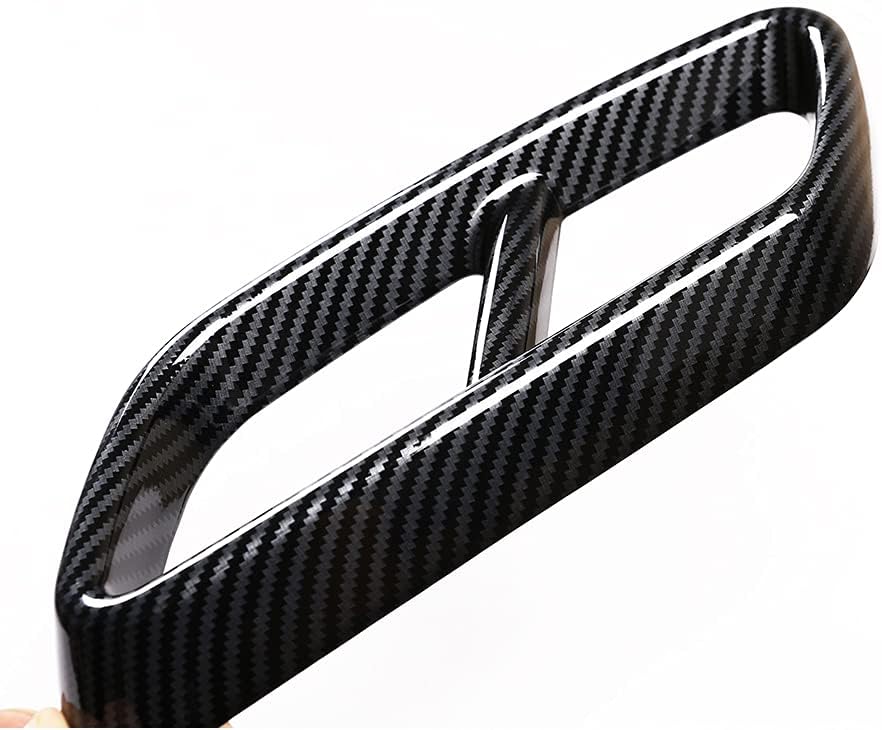 TINKI Car Tail Exhaust Pipe Cover Trim Compatible for Mercedes-Benz W206 C-Class C200 C300 Base Sport Sedan 4-Door 2022 2023 Interior Accessories (ABS, Carbon Fiber)