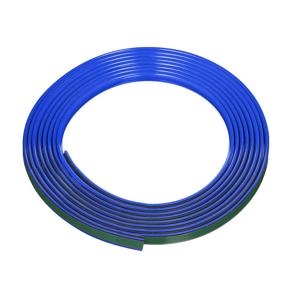 Quattroerre Blue Roll Profile Sticker Dam Bumper for Cars with 3M APT Double-Adhesive, 11 mm x 2.5 Mt