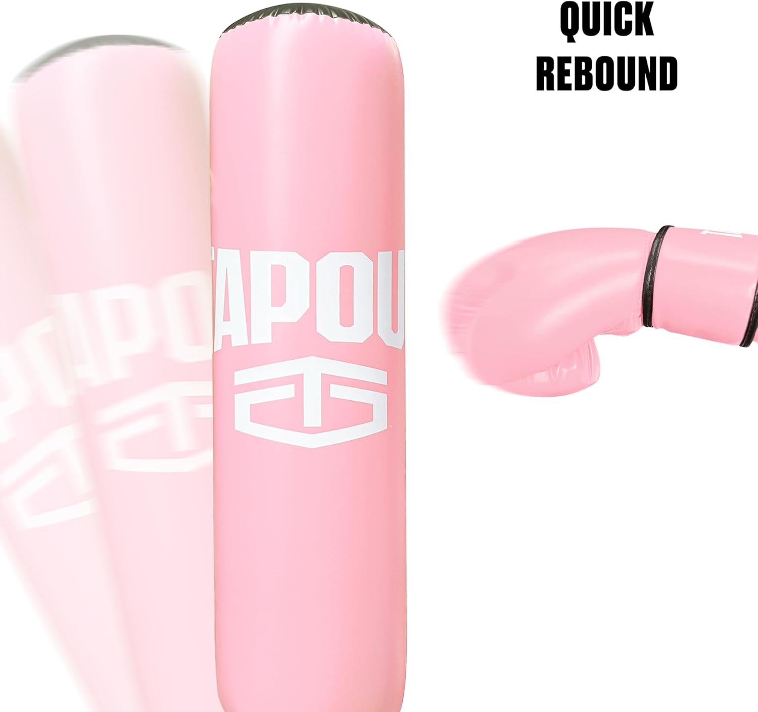 TAPOUT Kids Blue Boxing Kit: 8 oz Gloves, Inflatable Punching Bag with Pump, Mesh Carrying Bag Included