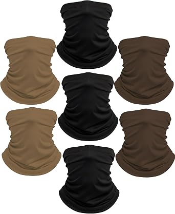 Xeoxarel Neck Gaiter, 7 Pack Cooling UV Protection, Bandana Face Mask Scarf for Men and Women