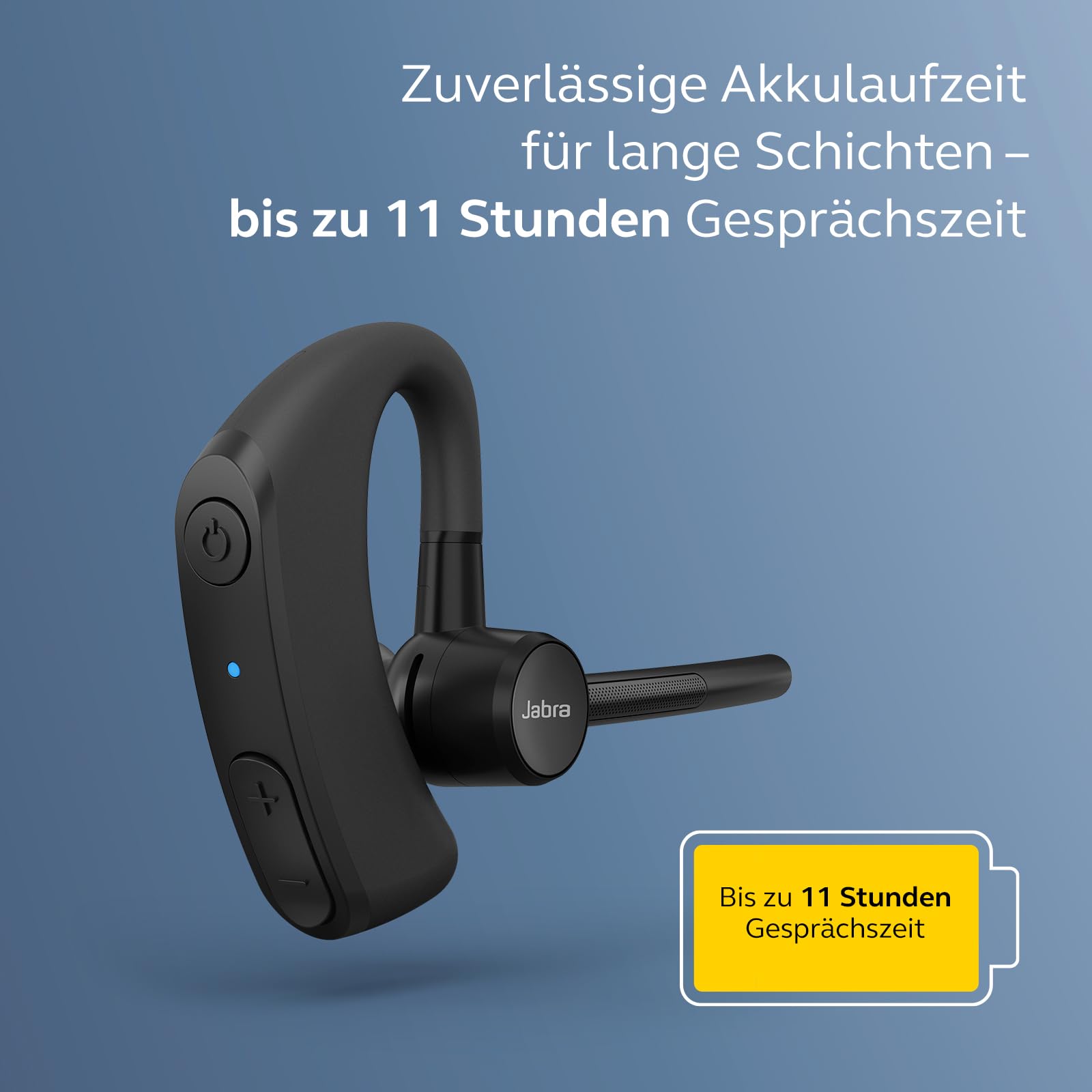 Jabra Perform Go 4 Mono Bluetooth Headset, Einohr-Wireless-Headset mit Dual-Mikrofon Geräuschunterdrückung, 11 Stunden Sprechzeit, Bluetooth 5.3 Multipoint, IP54, USB-C Laden, Austauschbarer Akku