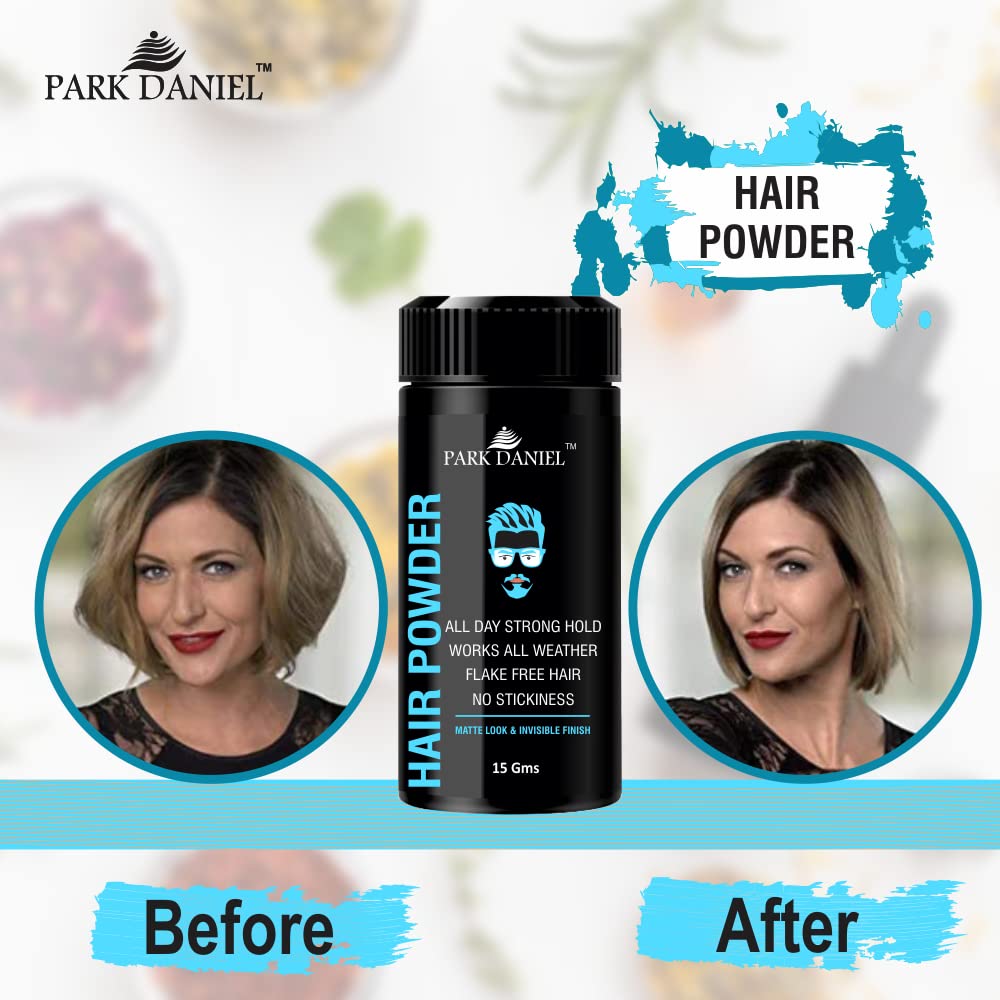 Park Daniel Hair Volumizing Powder strong hold | Matte Finish | 24 hrs hold | Natural & Safe Hair Styling Powder Pack of 1 15 Gms 1