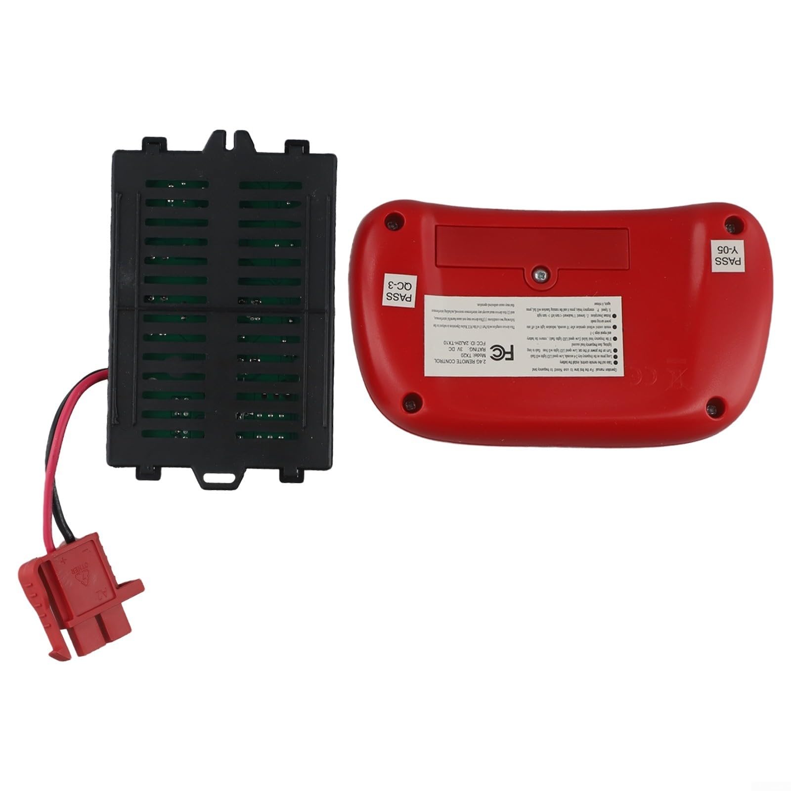 HpLive 2 pezzi RX71 12 V telecomando e ricevitore per bambini veicoli elettrici, 2,4 G compatibile Bluetooth, scatola di ricambio in ABS e