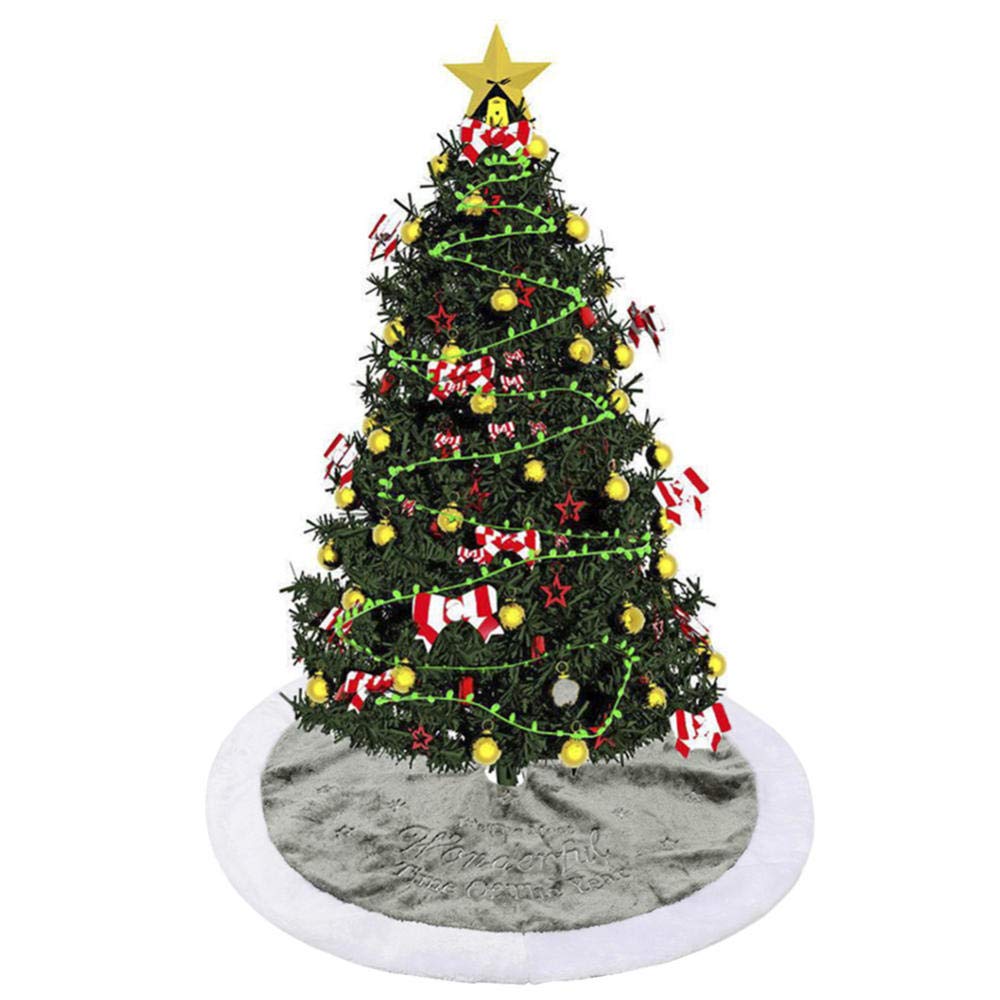 Albero di Natale Gonna Albero 122Cm Gonna Albero di Natale Ricamo Tappeto Tappeto Tappeto Albero di Natale Tappeto per Casa Festa di Natale