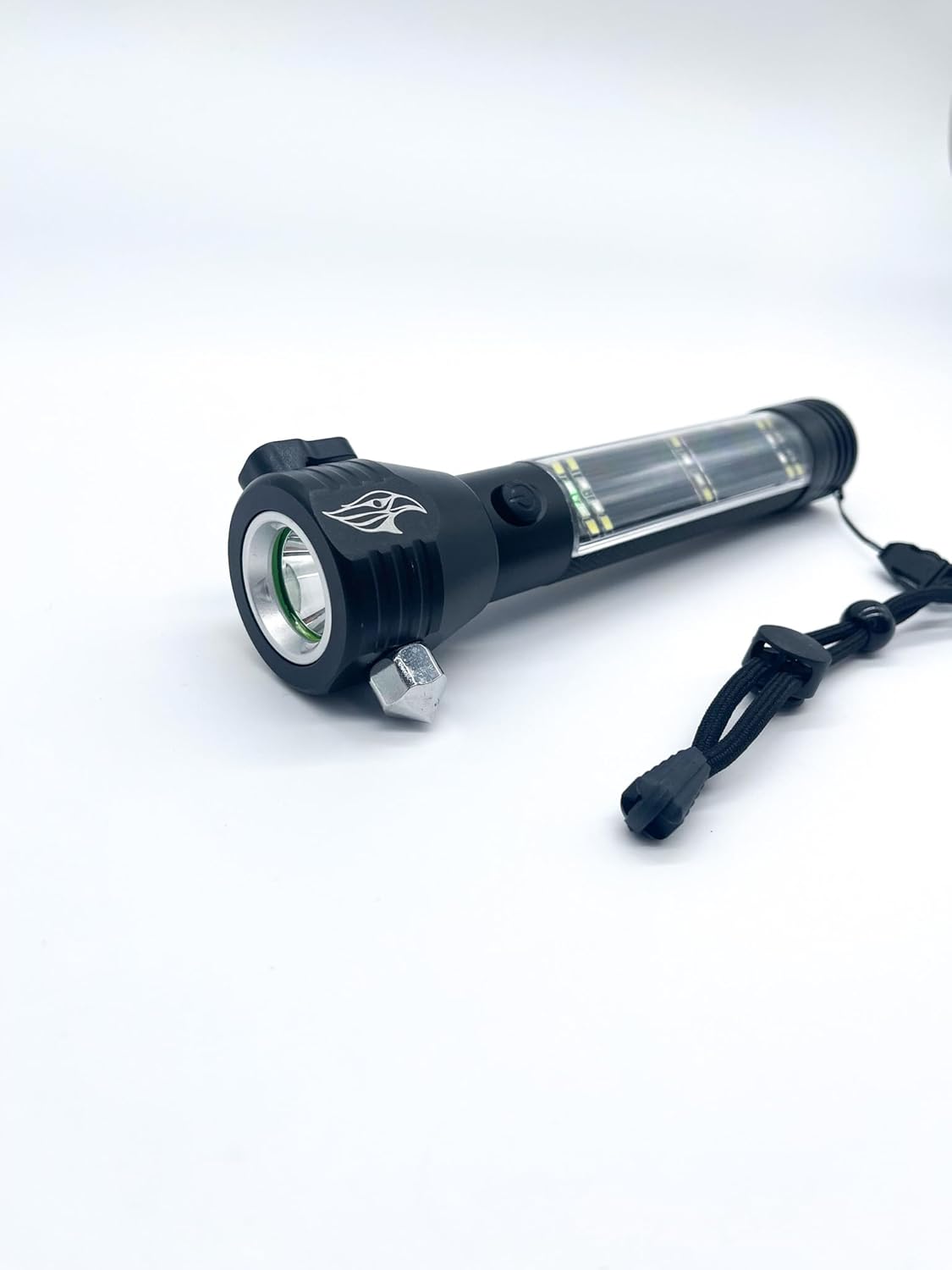 Eagle Beam Escape Flashlight, Rechargeable, Solar Rechargeable, Power Bank, Lantern, Magnet, Glass Breaker, Seatbelt Cutter, Camping and Safety Light, Super Bright, Travel