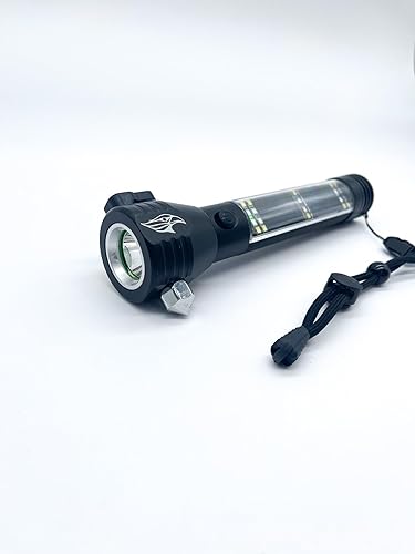 Miniatura 7 de Eagle Beam - Linterna de escape, recargable, recargable solar, banco de energía, linterna, imán, rompecristales, cortador de cinturón de seguridad,