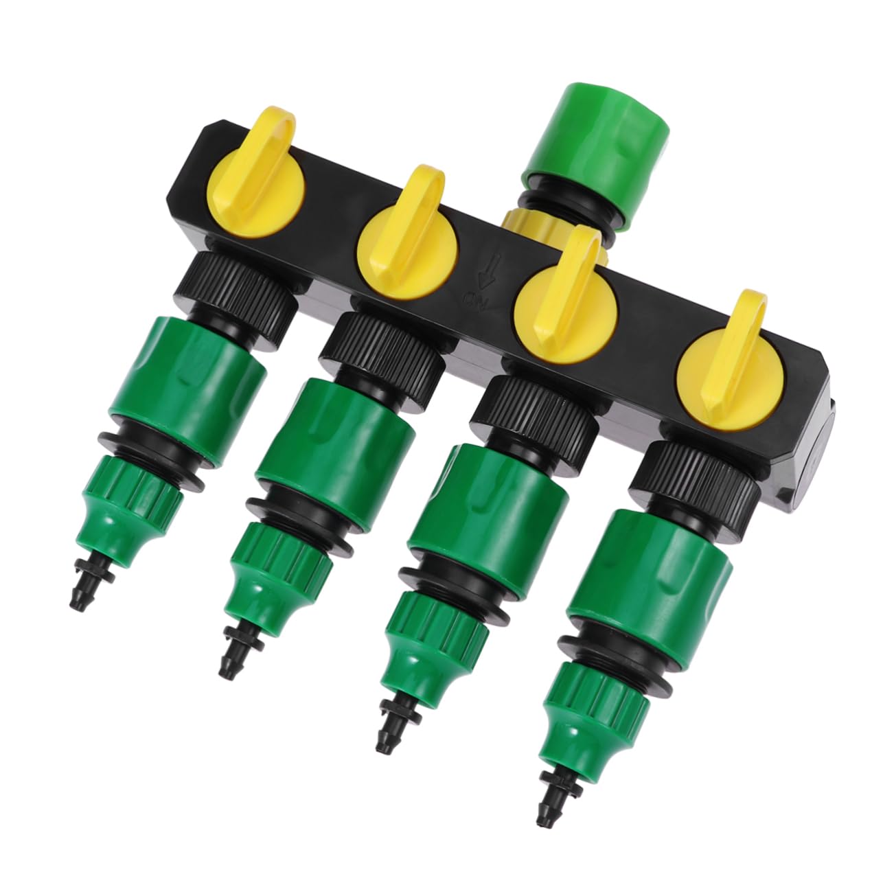 Gatuida Distribuidor De Agua De Cuatro Vías Válvula De Riego para Jardinería Divisor De Manguera De Jardín Accesorios para Manguera De Agua Adaptador Separador Automático