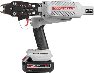 Woodpecker eC7CT 15GA Cordless 20V 4.0Ah Electric Hog Ring Gun, 3/4-Inch Crown, 4.8-5.2mm Closure Diameter, Battery Powered C Ring Plier Tool for Fencing, Wire Cages