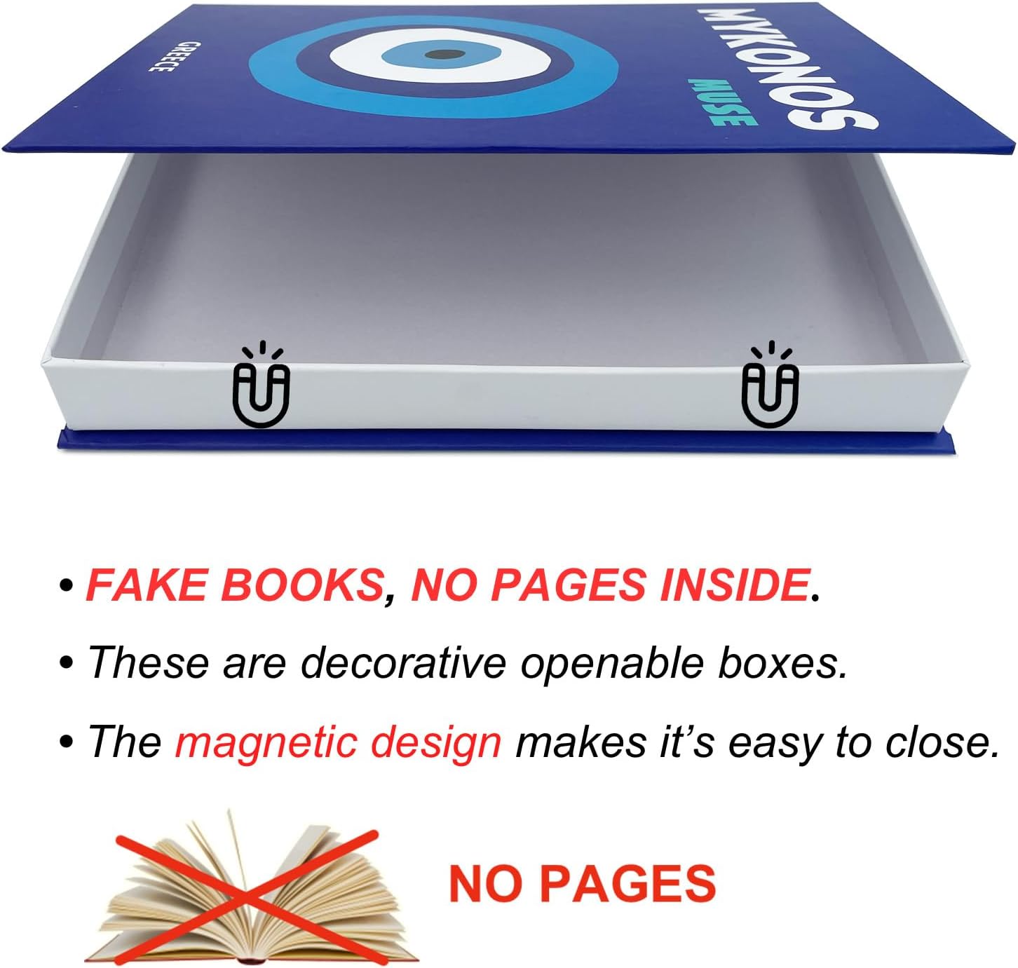 TwoDays Preppy Room Decor Aesthetic, Decorative Books, Faux Storage Box