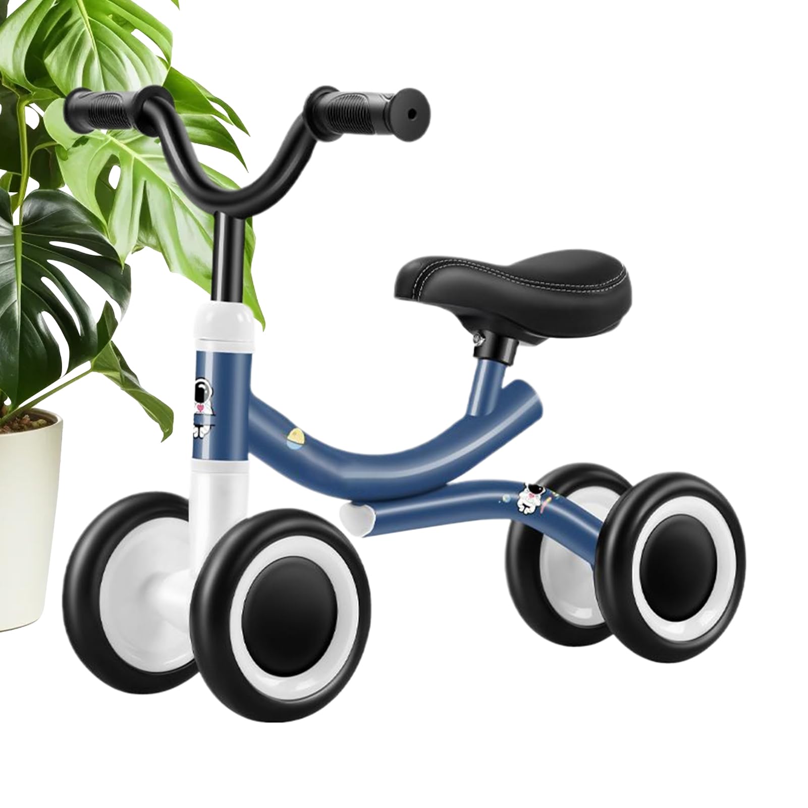 Bicicletta Senza Pedali per Bambini Bicicletta Regolabile 4 Ruote per | Accessorio di Equitazione Comodo per Bambini 1-3 Anni