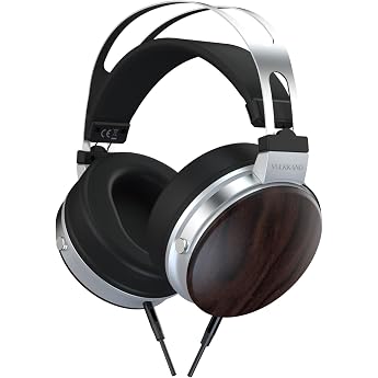 VULKKANO HC20 IRATI Studio Headphones Professional Over-Ear Headphones with Wood Caps 50mm Driver Balanced Sound with Defined Bass 1.5m Cable 32ohms Frequency Response 20Hz-20kHz