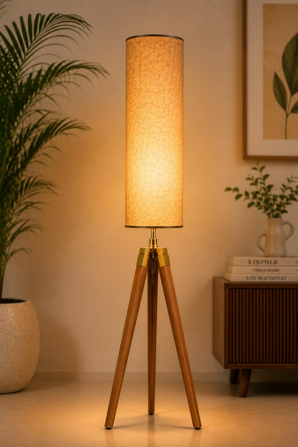 Modern Floor Lamp for Living Room, Tall Fabric Shade Standing Lamp with Warm Ambient Lighting, Minimalist Black Metal Floor Light for Bedroom, Corner, Office & Home Décor-image-37