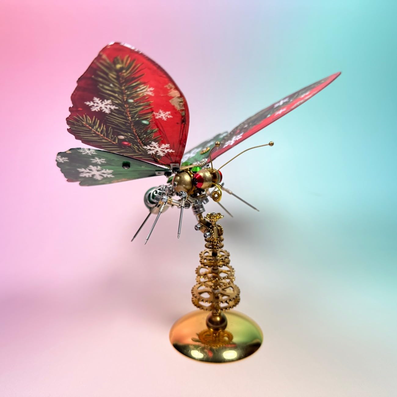 3D Metall Puzzle Retro Schmetterling Modellbausatz, DIY Steampunk Schmetterling Montagemodell Mit Display Ständer, 200+ Teile Sammlermodell Für Weihnachts Erwachsene