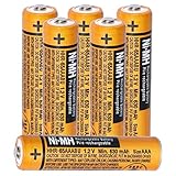 6er Pack Rechargebale AAA Micro Akku Batterien HHR-65AAABU Ready-to-Use NI-MH 630mah Akku für Panasonic 1.2V Wiederaufladbare Batterien für Dect/für Schnurlostelefone