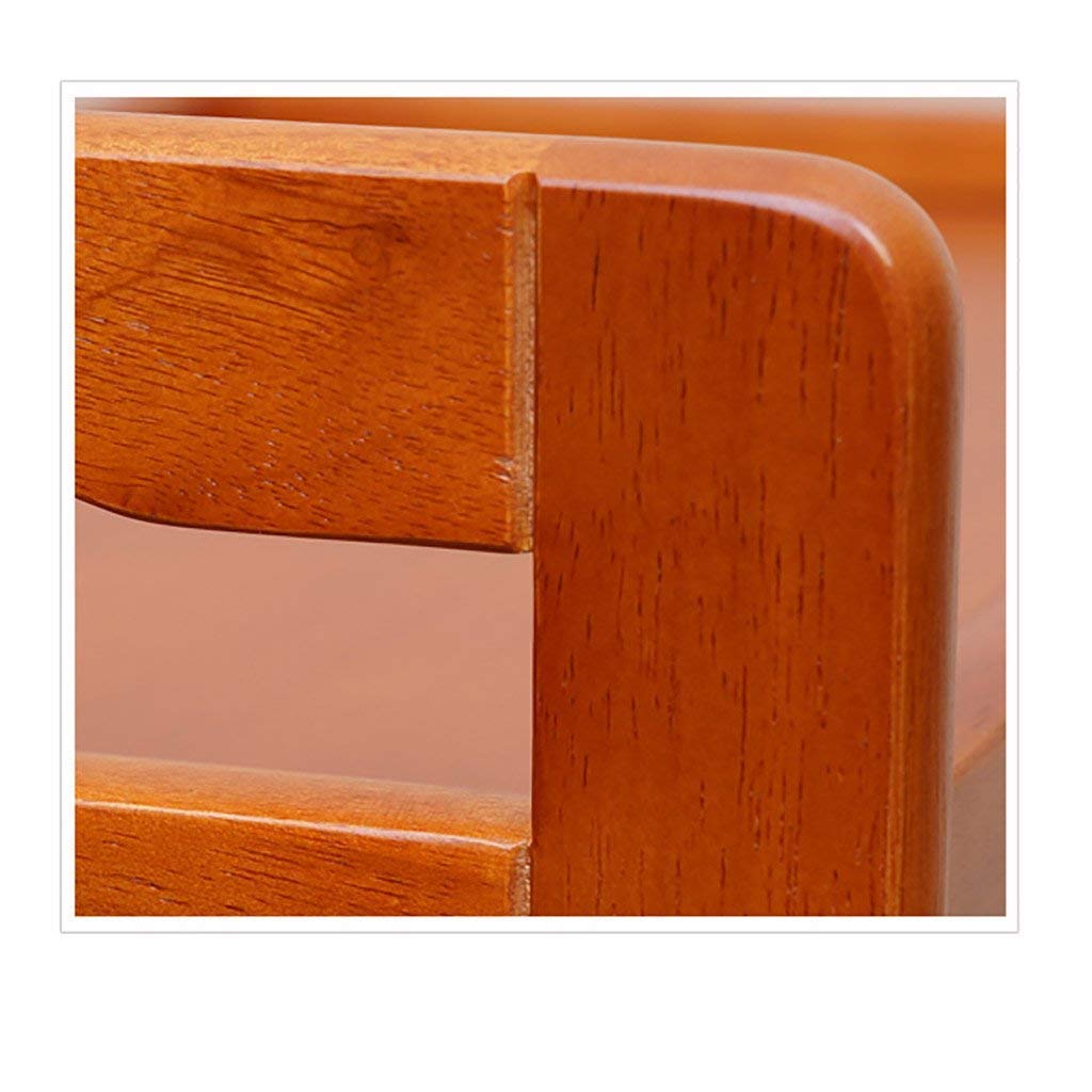 Carrito de Almacenamiento Carrito de Servicio Carrito de Comedor de 2 o 3 Capas Soporte de Madera Bandeja de Madera Maciza 4 Ruedas universales con Ruedas de Bloqueo par