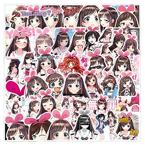 50 Pcs Kawaii girl Graffiti Stickers for Scrapbook Guitar Car Water Cup DIY Decal Waterproof Stationery Sticker Cover