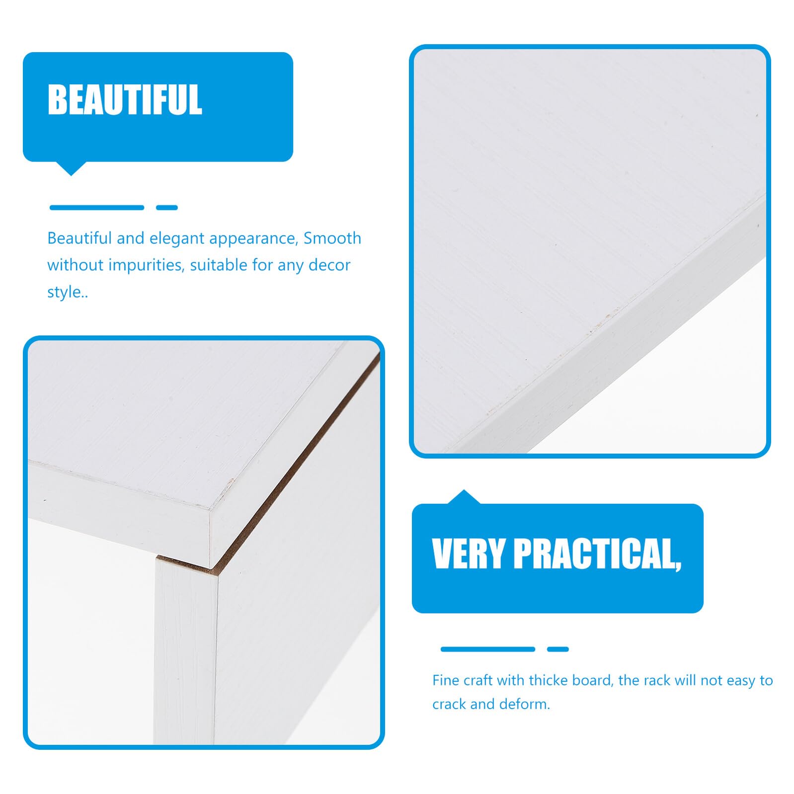 OUNONA Supporto per Monitor da Scrivania Bianco Multiuso Rialzo Schermo in Pannello Spesso Stand per Notebook e TV Design Elegante e Salvaspazio