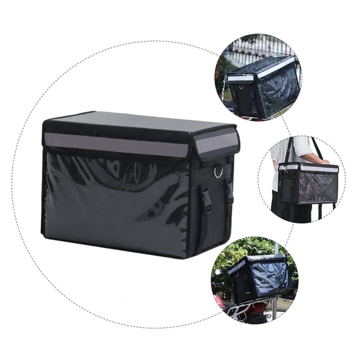 Contenitore Termico per Alimenti 32l Oxford Isolamento e Rivestimento in Alluminio per Barbecue e Campeggio Outdoor