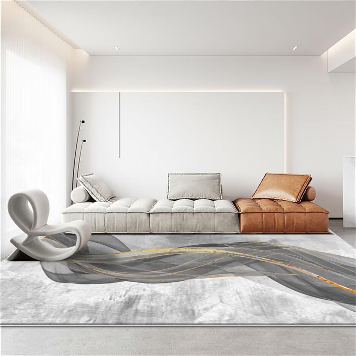 Tapis gris pour chambre garçon lavable en machine de dimensions 80x150cm