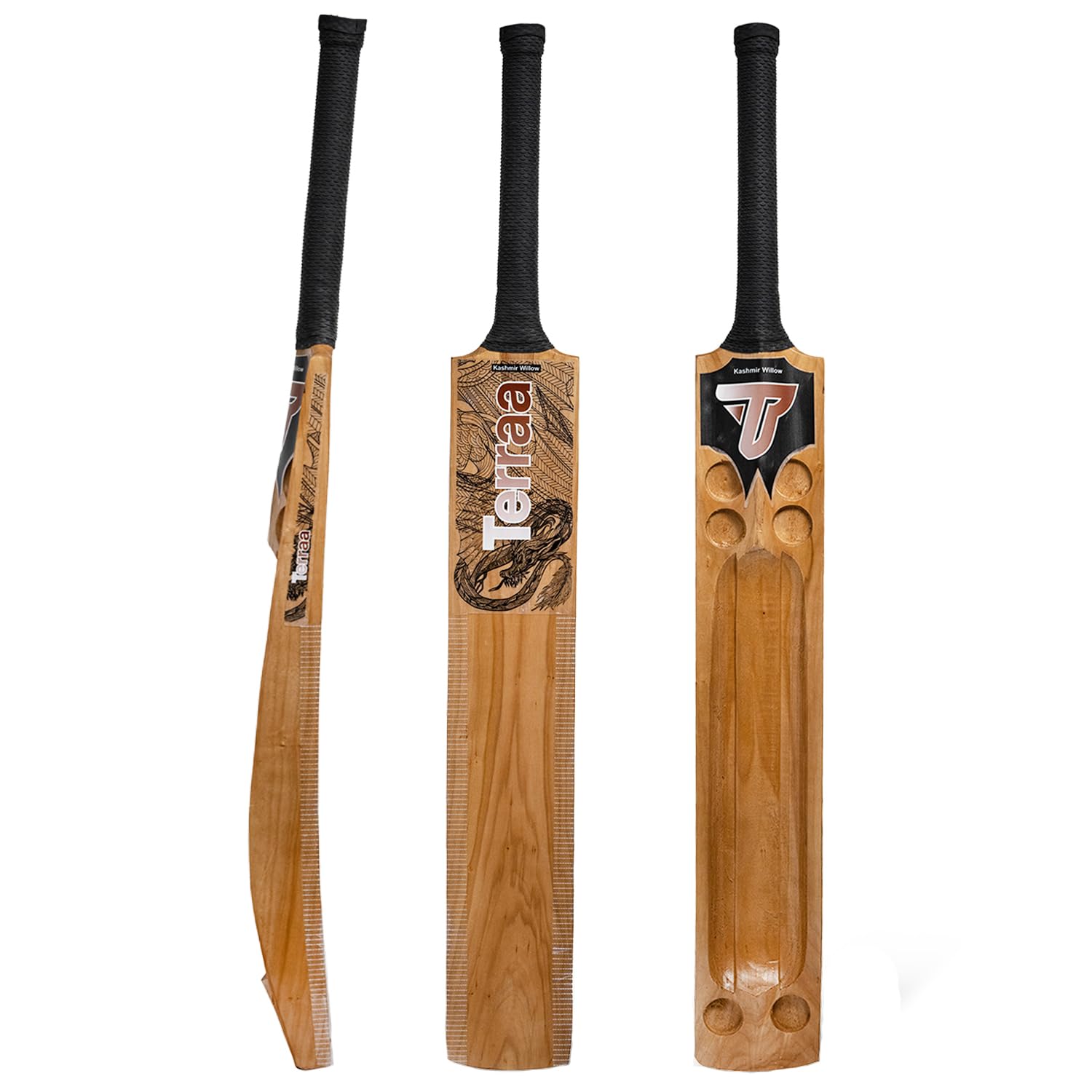 Double Blade Kashmir Willow Cricket Bat for Tennis Ball Cricket | Durable Lightweight Bat with Strong Handle Grip & Powerful Shot Performance | Perfect for Training & Matches-image-34