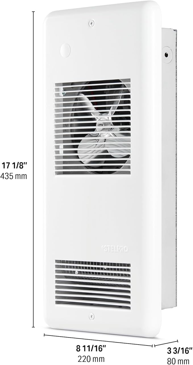 Calefactor Eléctrico de Pared - Convector 1000W 120V - Funcionamiento Silencioso miniatura 3