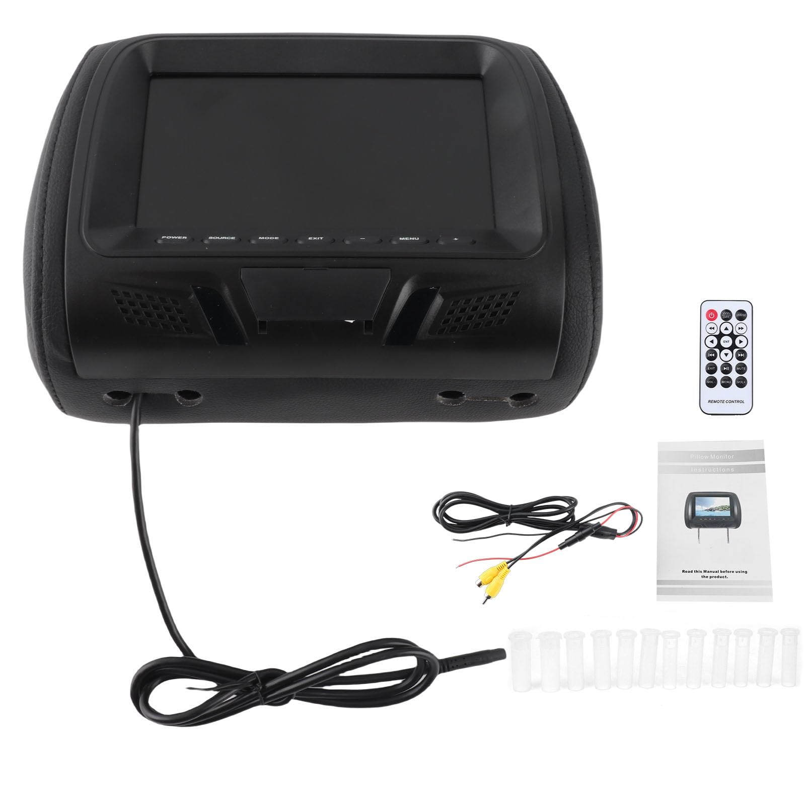 Zagłówek samochodowy Odtwarzacz multimedialny MP5 7-calowy monitor LCD Panoramiczny ekran o wysokiej rozdzielczości Obsługa rozdzielczości 1024 x 600 Port USB Dwukierunkowe