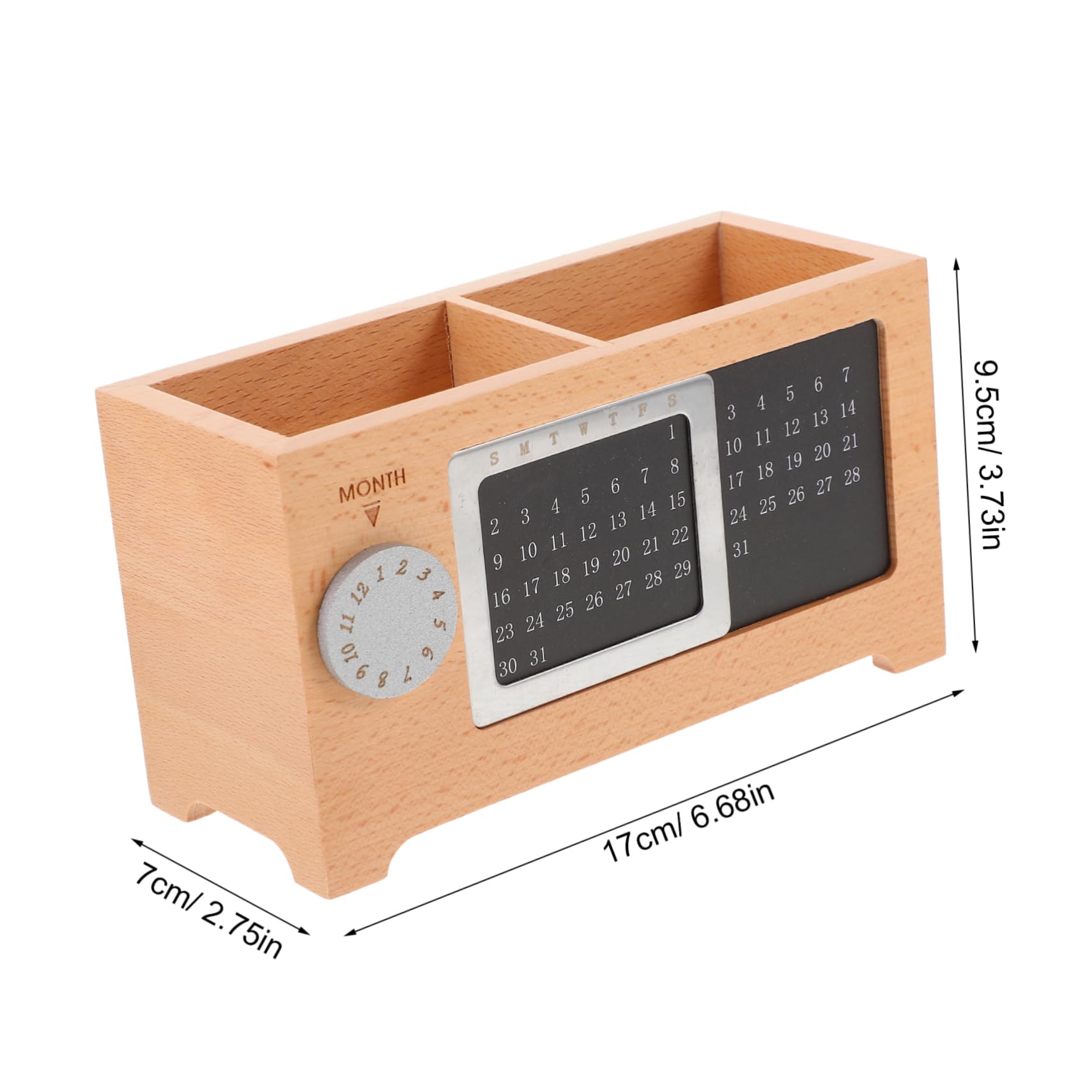 NUOBESTY Soporte De Madera Para Bolígrafos Organizador De Escritorio Portalápices Vaso Para Brochas De Maquillaje