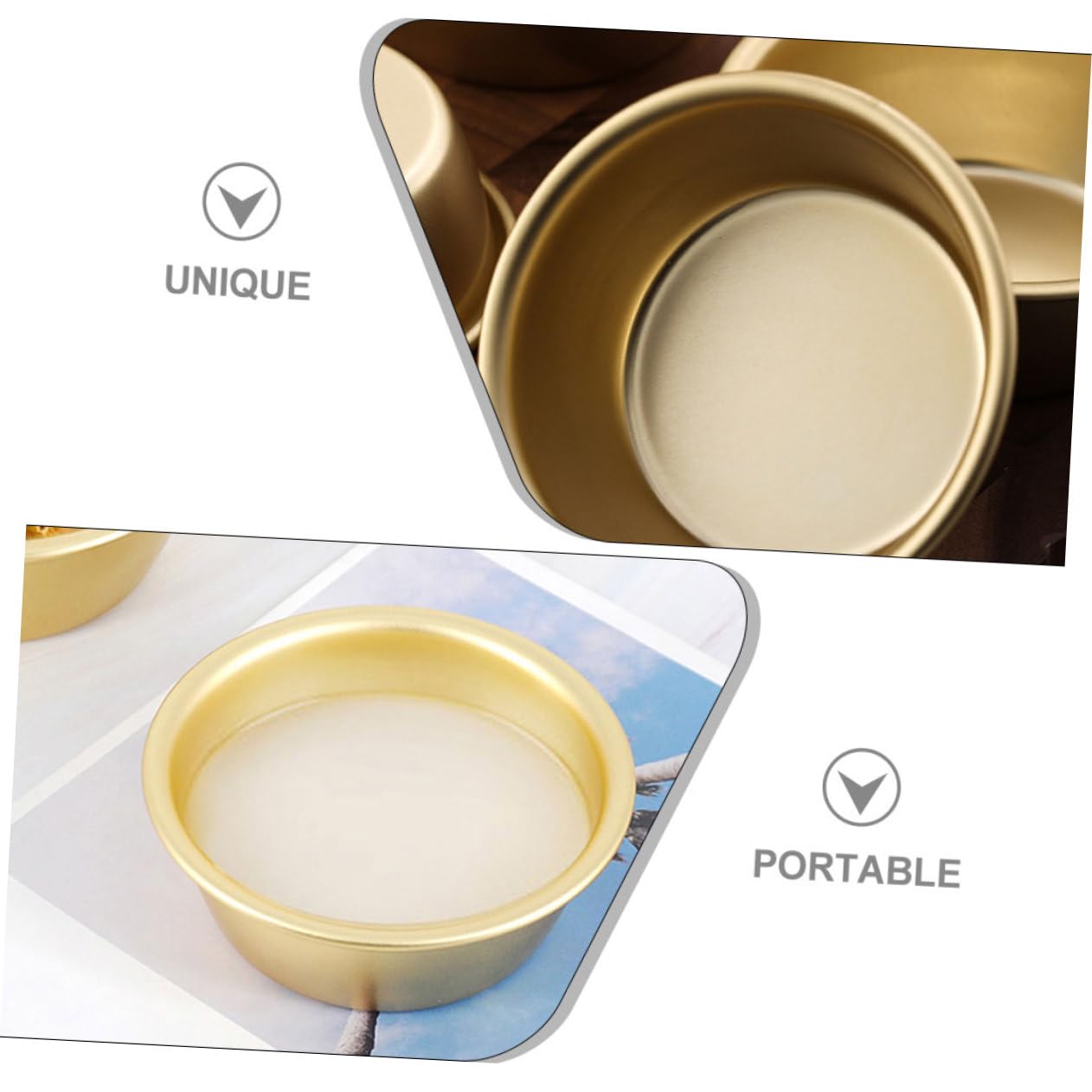 COLLBATH Camping Food Containers Korean Style Aluminum Wine Bowl Utensil Cup Set of 2 for Outdoor Activities