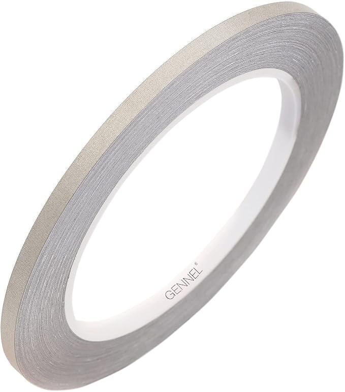 GENNEL 5mm x 20M (0.2in x 65ft) Conductive Cloth Fabric Adhesive Tape