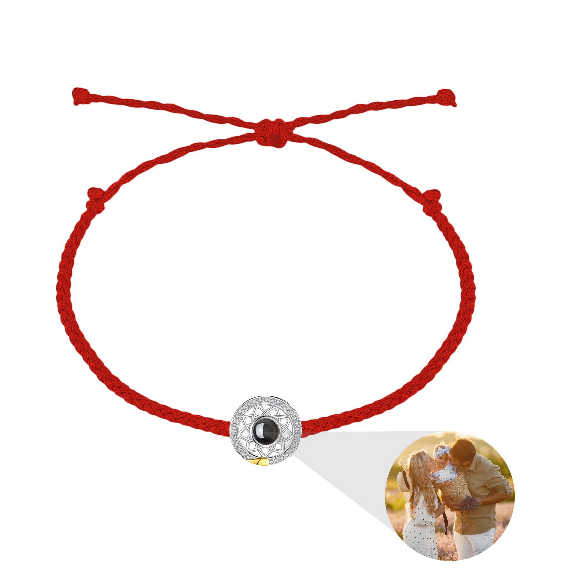 AeasyGSun and Moon Couple Projection Bracelet Custom Couple Projection Bracelet Personalized Couple Friends Matching Bracelet Gift