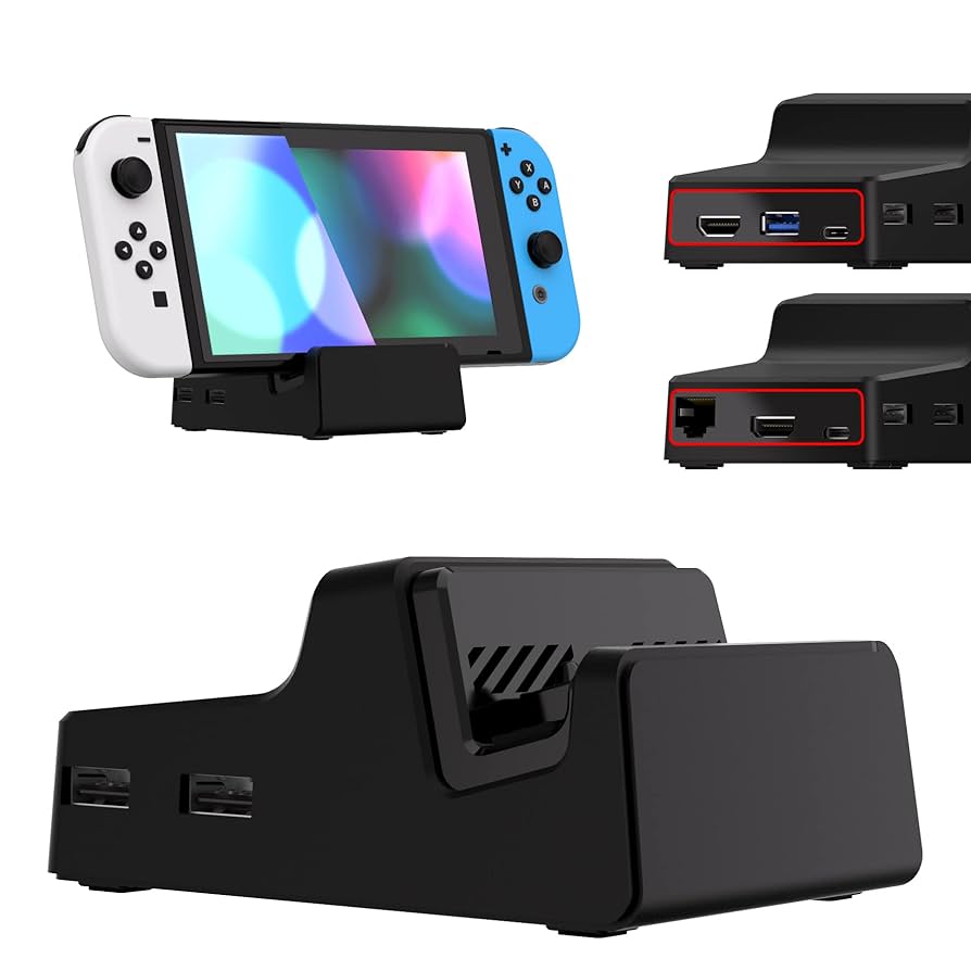Nintendo Switch 32GBMicroSD付き 付属品完備 Amazon.com: eXtremeRate AiryDocky DIY Kit Black Replacement