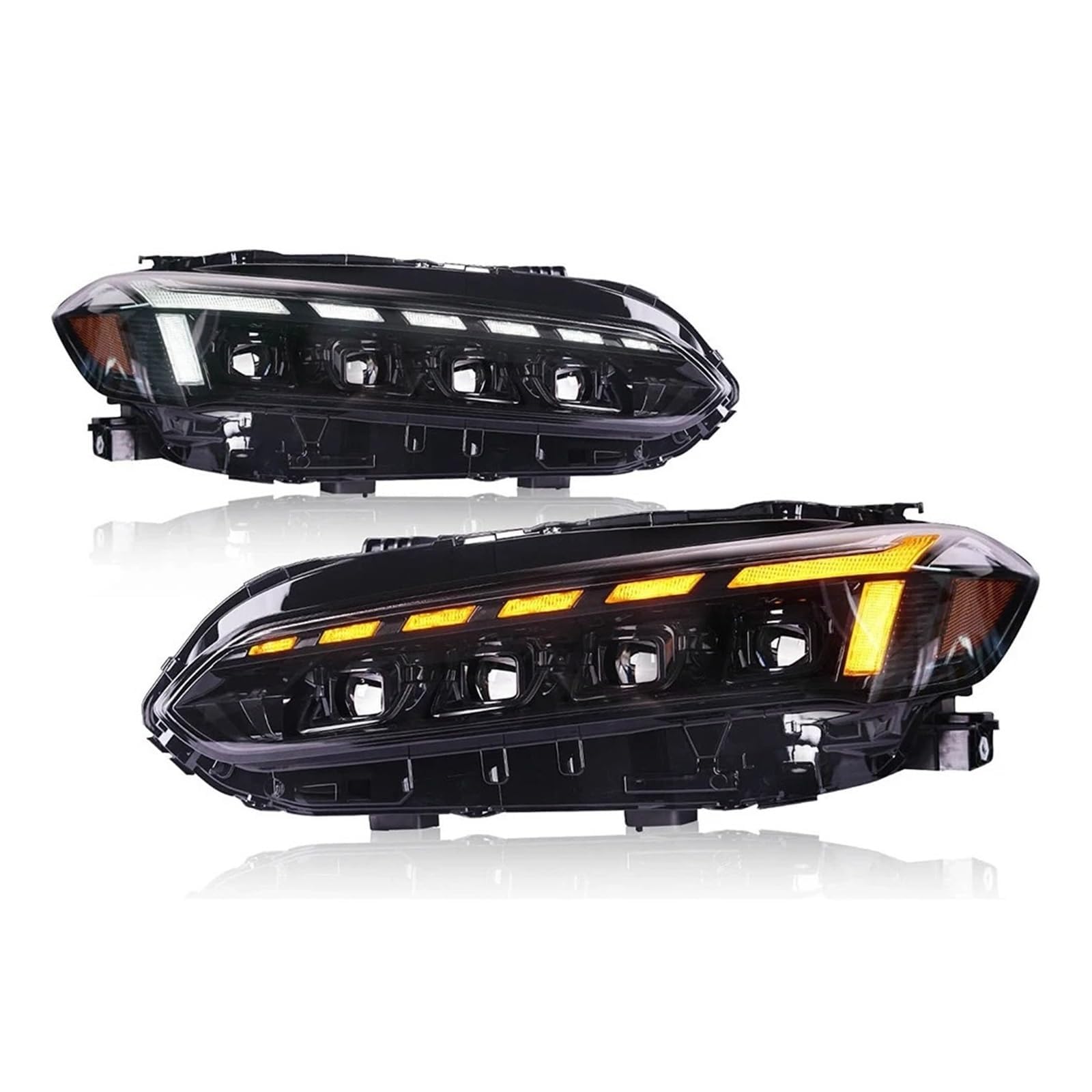 Gruppo Ottico Anteriore per Auto Civic FK7 FK8 FK1 2021-2023 2 Pezzi, Design Auto, Gruppo Ottico Anteriore, Lampada Frontale, Parti di Illuminazione per Tuning Auto, Plug And Play (Guida a Sinistra)