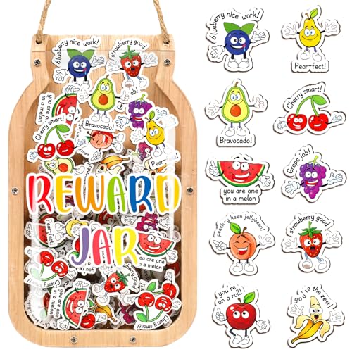 Prmape Pot De Récompense En Bois, Bocal De Récompense