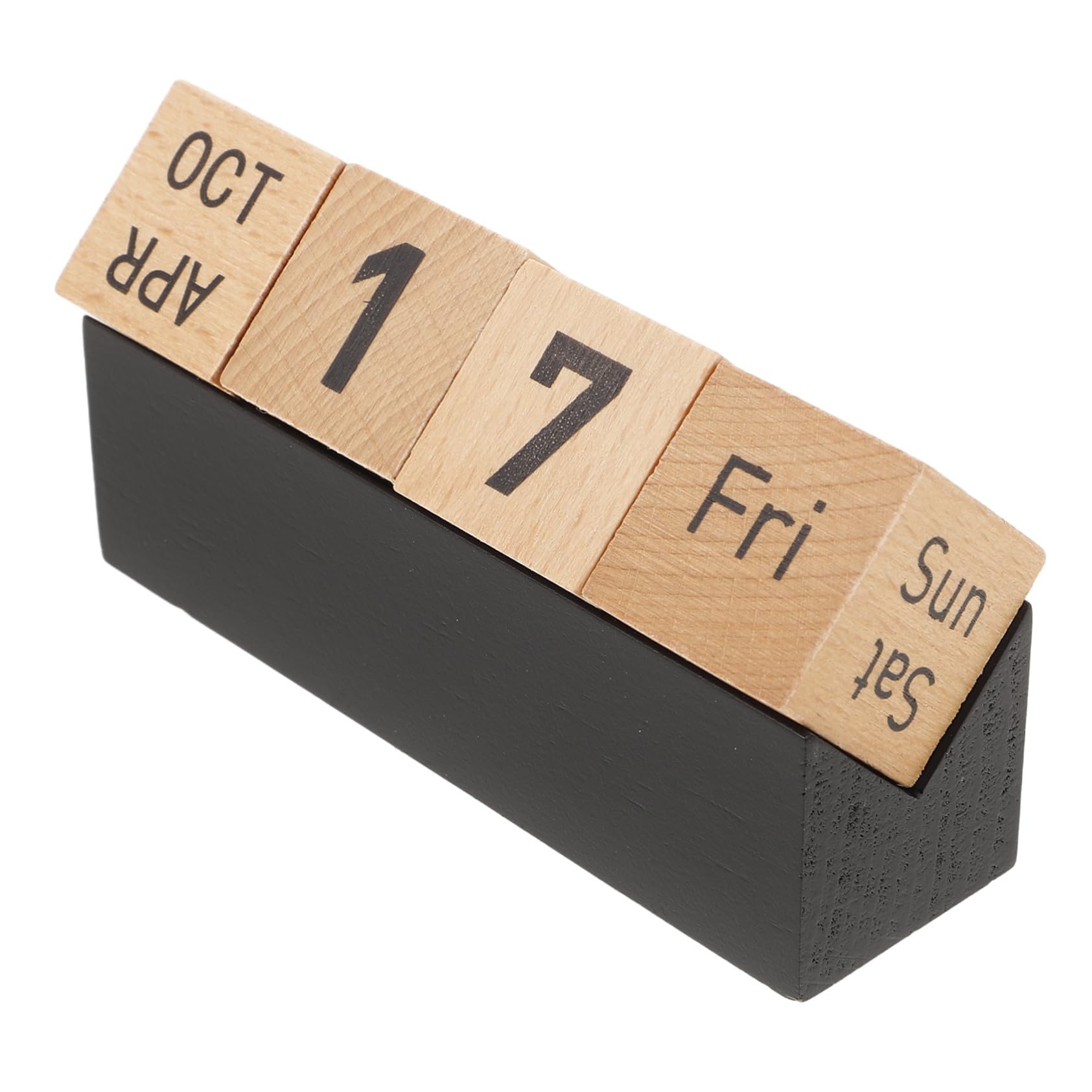 NUOBESTY 2 Pezzi Calendario Annuale in Legno Con Data Stile Vintage Decorazione Per Ufficio Calendario Manuale Nero Artigianato in Legno