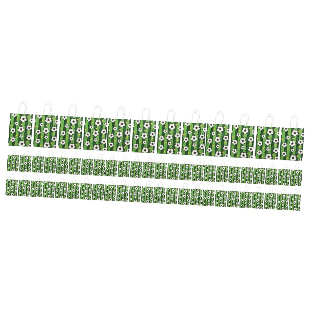 Operitacx 72pezzi Sacchetti Di Carta Con Manici Per Feste Borse Tema Calcio Per Compleanni e Eventi Sportivi Pratiche e Resistenti Per Snack e Dolci