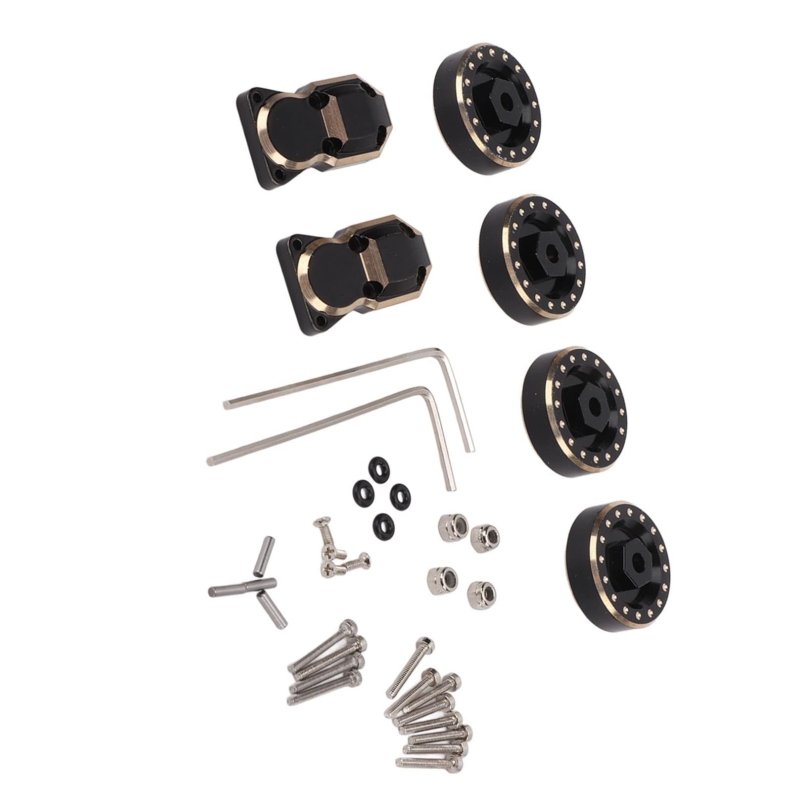 Część zamienna zestawu osłon z mosiądzu przeciwwagi koła RC do pojazdu zdalnego sterowania Axial SCX24 1/24