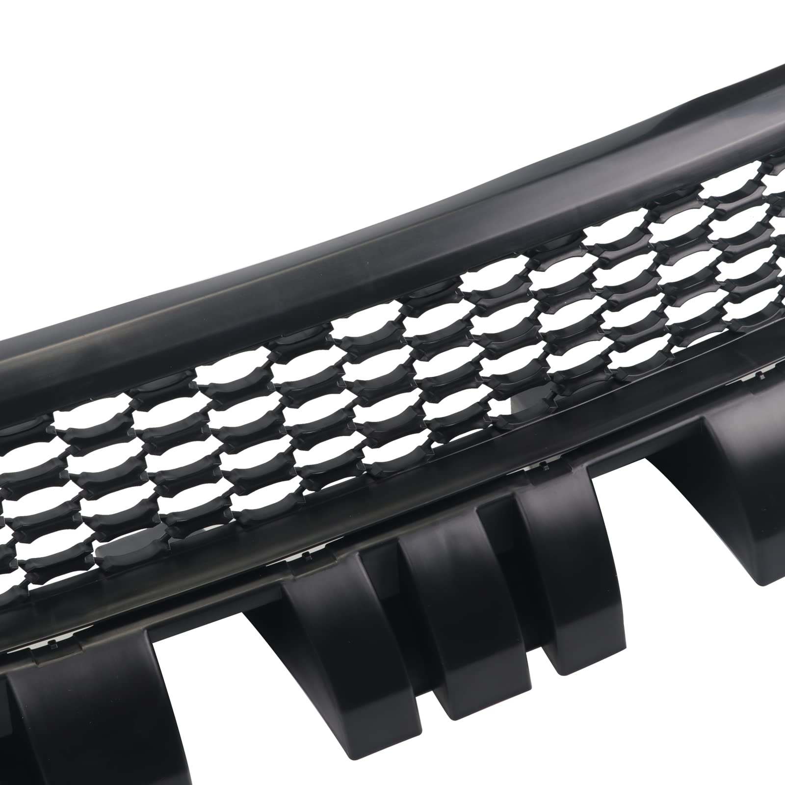 LONGKEES Grille Compatible With 2015 2016 2017 2018 2019 2020 2021 2022 Dodge Charger SRT/Scat Pack, Front Black Bumper Grille Grill With Led Lights