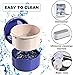 Generic Denture Bath Case, Retainer Case with Strainer Basket, 3-Layer Denture Case, Portable Denture Cups, Retainer Cleaner Case, for Soaking Cleaning Dentures and Storage (Blue)