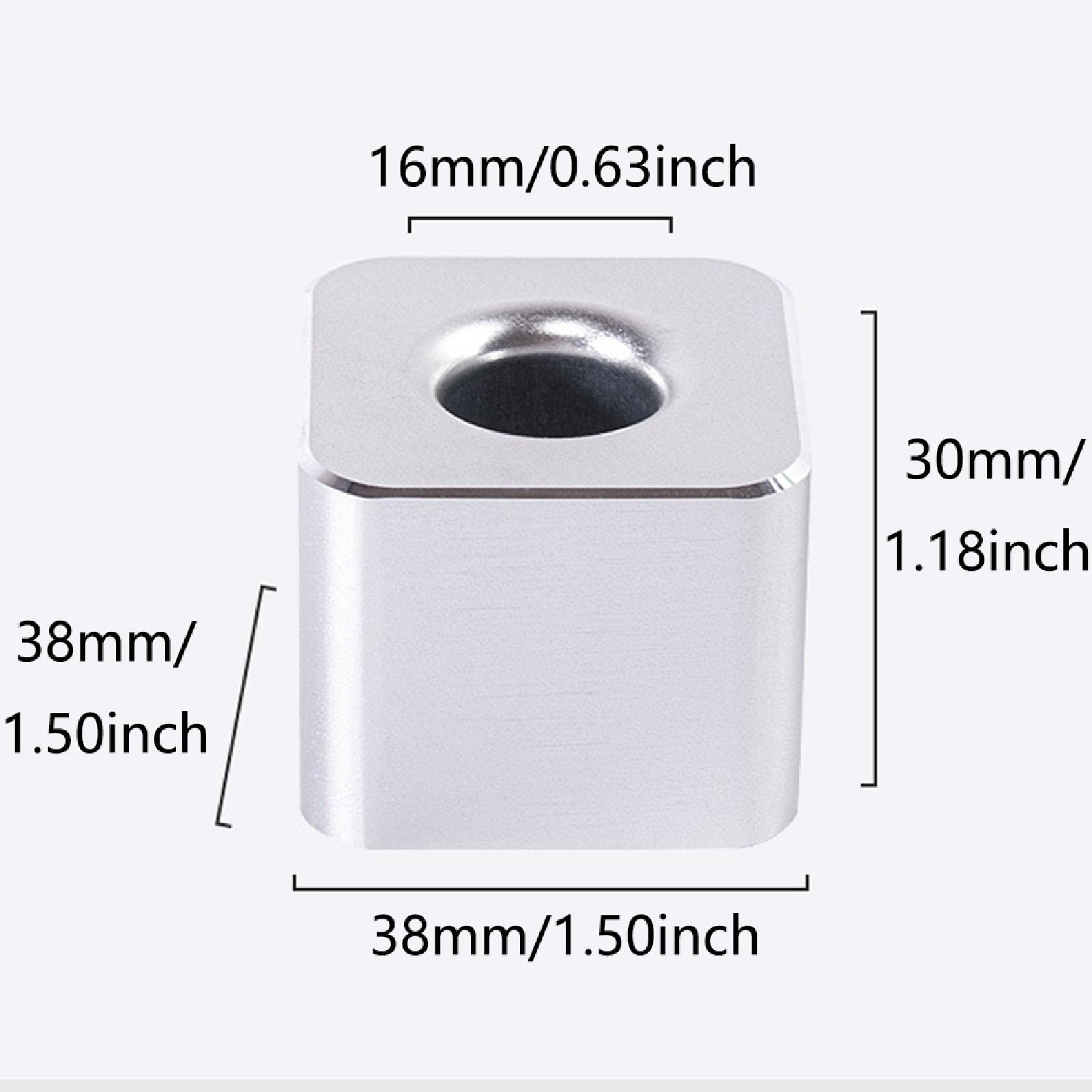 TopHomer Mini Pen Holder For Desk Aluminium Alloy Pen Stand Single Pencil Holder Base Desktop Creative Ornament, Desktop Organizer for Office School Home, Toothbrush Holder 3PCS Black - Image 2